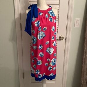 Mud Pie Pink and Blue Dress size L